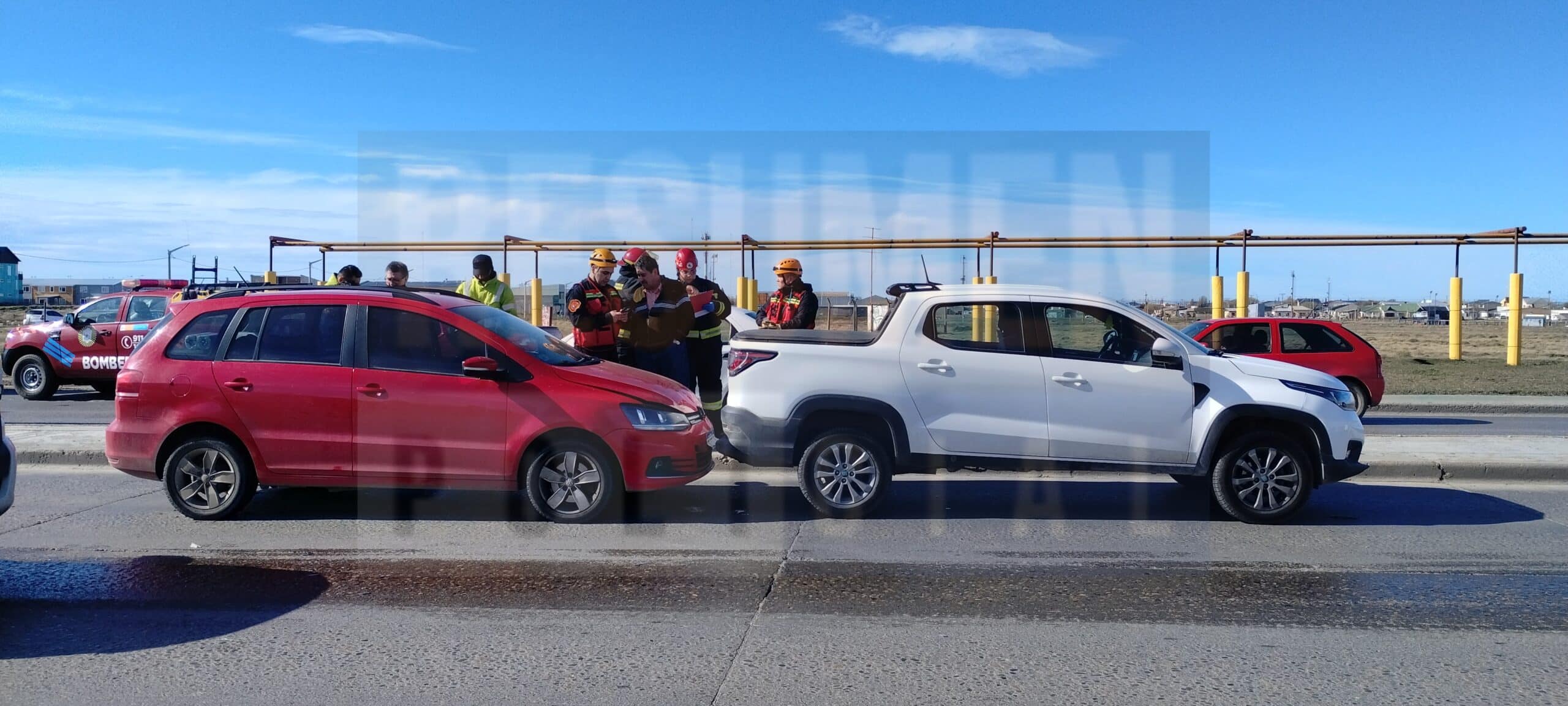 Triple choque en cadena sin personas lesionadas