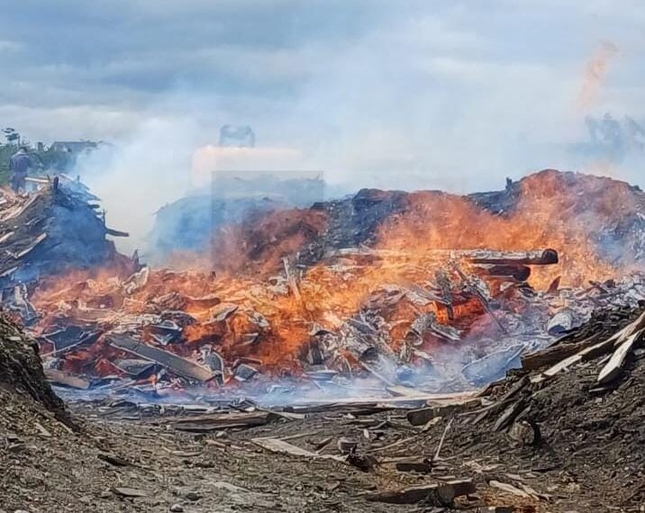 Incendio en Tolhuin, se trata del aserradero El Litoral