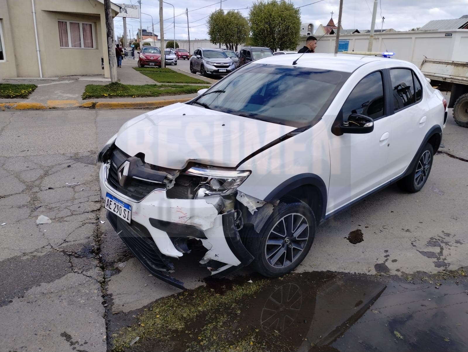 Accidente de tránsito con daños materiales de consideración