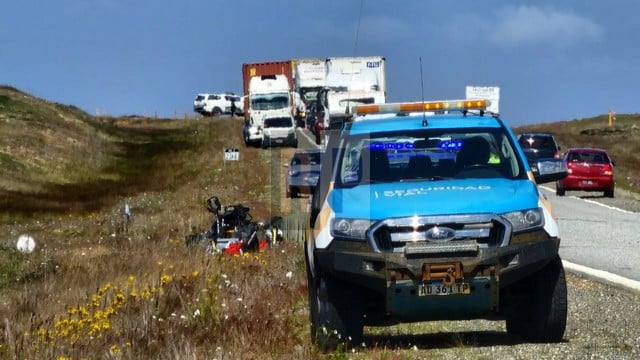 Un viajero en motocicleta murió tras impactar contra el guardarrail de ruta 3 al sur de Río Grande