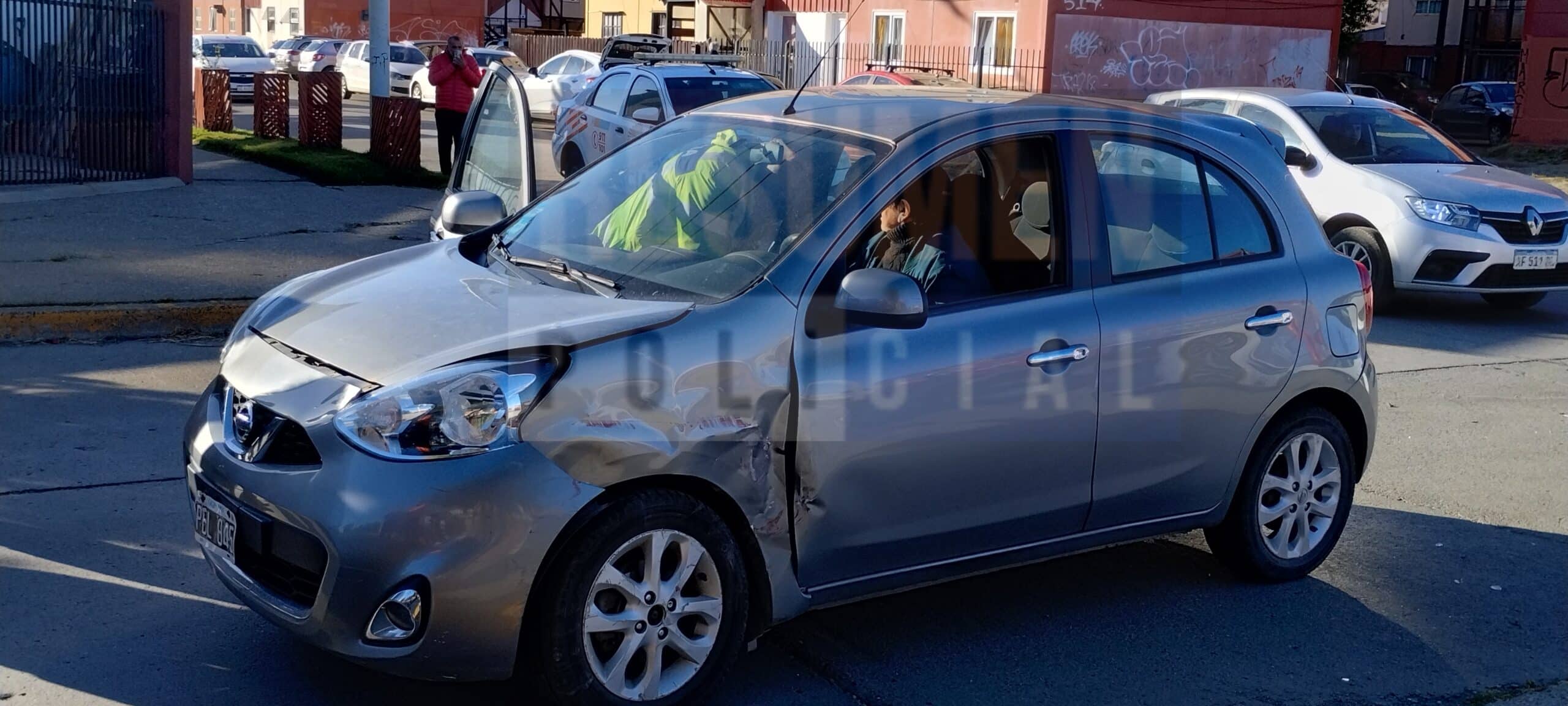 Accidente de tránsito en la zona de Chacra II con dos personas lesionadas